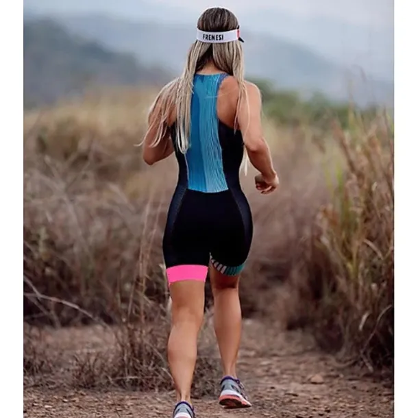 Sleeveless Triathlon Tri Suit Black Bike Quick Dry Breathable Sports Lines / Waves Clothing Apparel