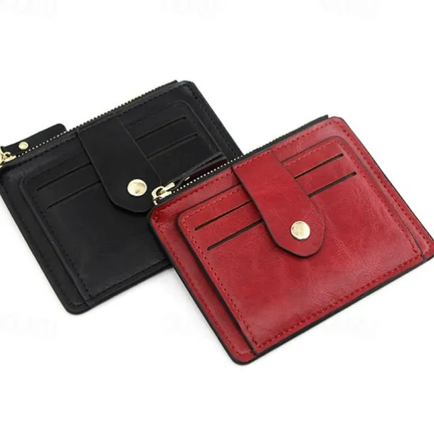 Slim Card Holder Front Pocket RFID Blocking Minimalist Wallet for Women Men PU Leather Wallet 6 Colors