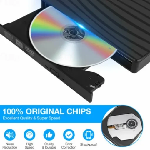 Slim External CD DVD RW Drive USB 3.0 Burner Burner Player Card Reader for Laptop