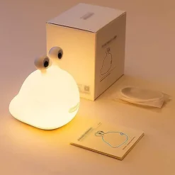 Slug Night Light Nursery Squishy Lamp Silicone Night Light for Breastfeeding Cute Animal Bedside Lamp for Baby Kids Teens Soft Nightlight with Touch Sensor for Bedroom