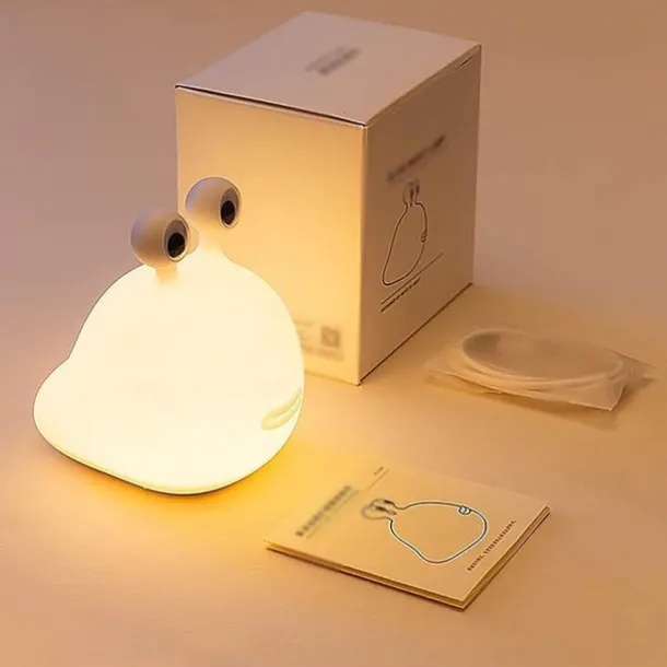 Slug Night Light Nursery Squishy Lamp Silicone Night Light for Breastfeeding Cute Animal Bedside Lamp for Baby Kids Teens Soft Nightlight with Touch Sensor for Bedroom