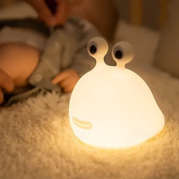 Slug Night Light Nursery Squishy Lamp Silicone Night Light for Breastfeeding Cute Animal Bedside Lamp for Baby Kids Teens Soft Nightlight with Touch Sensor for Bedroom