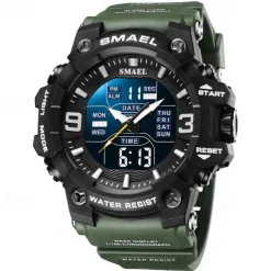 SMAEL Men Quartz Watch Minimalist Sports Casual Business Luminous Alarm Clock Waterproof Decoration Silicone Watch