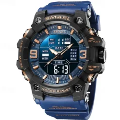 SMAEL Men Quartz Watch Minimalist Sports Casual Business Luminous Alarm Clock Waterproof Decoration Silicone Watch