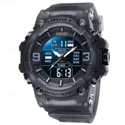 SMAEL Men Quartz Watch Minimalist Sports Casual Business Luminous Alarm Clock Waterproof Decoration Silicone Watch