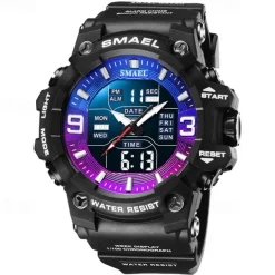 SMAEL Men Quartz Watch Minimalist Sports Casual Business Luminous Alarm Clock Waterproof Decoration Silicone Watch