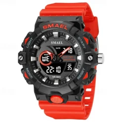 Smael New Fashion Trendy Men'S Electronic Quartz Watch Sports And Leisure Decoration Night Light Waterproof Calendar Week Display Alarm Clock Men'S Watch