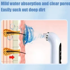 Small Bubble Blackhead Remover Vacumm With Led Light Water Cycle Black Head Cleaner Deep Cleaning Acne Pimple Removal