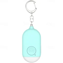 Small Self Defense Key Chain Siren with Rechargeable 120dB SOS LED Light Helps Elders & Kids Emergency Elderly Seniors Patient Disabled Handicapped