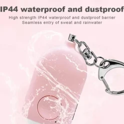 Small Self Defense Key Chain Siren with Rechargeable 120dB SOS LED Light Helps Elders & Kids Emergency Elderly Seniors Patient Disabled Handicapped