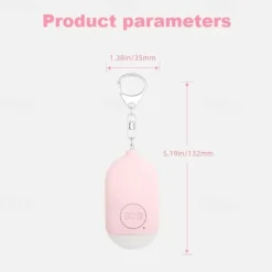 Small Self Defense Key Chain Siren with Rechargeable 120dB SOS LED Light Helps Elders & Kids Emergency Elderly Seniors Patient Disabled Handicapped