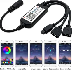 Smart 5050 LED Strip Lights Bluetooth WIFI App RGB Controlled Music Sync 10M 33ft Christmas Home Kitchen TV Party 300SMD with 24-Key Controller