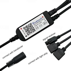 Smart 5050 LED Strip Lights Bluetooth WIFI App RGB Controlled Music Sync 10M 33ft Christmas Home Kitchen TV Party 300SMD with 24-Key Controller