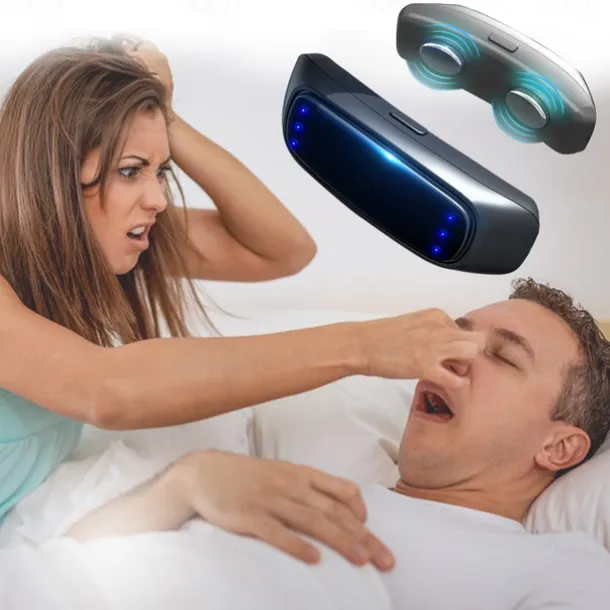 Smart Anti Snoring Device EMS Pulse Stop Snore Portable Comfortable Sleep Well Stop Snore Health Care Sleep Apnea Aid USB