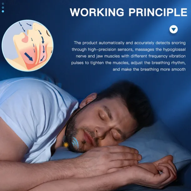 Smart Anti Snoring Device EMS Pulse Stop Snore Portable Comfortable Sleep Well Stop Snore Health Care Sleep Apnea Aid USB