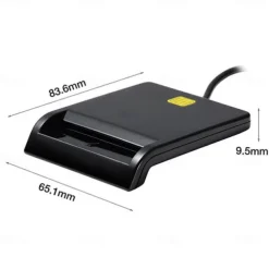 Smart Card Reader Common Access CAC USB For Home Black With CD Drive
