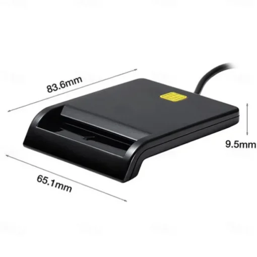 Smart Card Reader Common Access CAC USB For Home Black With CD Drive