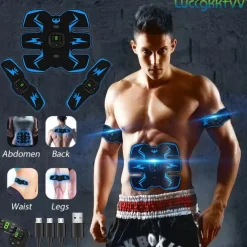 Smart EMS Wireless Muscle Stimulator Fitness Trainer Abdominal Training Electric Weight Loss Stickers Body Slimming Massager