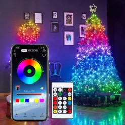 Smart Fairy String Light, LED RGB Dream Color Rope Lights with Remote, Led Rope Lights Outdoor, Christmas Light for Bedroom Deck Halloween Decorations