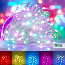 Smart Fairy String Light, LED RGB Dream Color Rope Lights with Remote, Led Rope Lights Outdoor, Christmas Light for Bedroom Deck Halloween Decorations