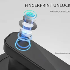 Smart Fingerprint Door Lock Keyless Entry Biometric Door Lock with Handle Set Support Key Unlock Intelligent Tuya App Control