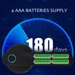 Smart Fingerprint Door Lock Keyless Entry Biometric Door Lock with Handle Set Support Key Unlock Intelligent Tuya App Control