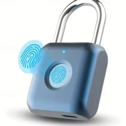 Smart Fingerprint Lock USB Rechargeable Waterproof Biometric Metal Keyless Lock for Gym Locker Luggage Backpack