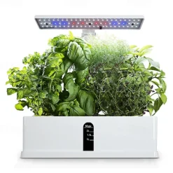 Smart Hydroponics Growing System Indoor Herb Garden Kit 9 Pods Automatic Timing with Height Adjustable 15W LED Grow Lights 2L Water Tank Smart Water Pump for Home