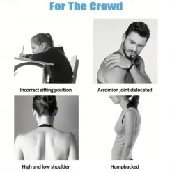 Smart Posture Corrector with Vibration Reminder and LCD Display - USB Rechargeable Invisible Back Support Strap for Both Men and Women
