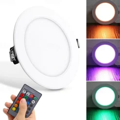 Smart RGB Ceiling Light Downlight Recessed Light 5W/10W 85V-265V LED Colorful Remote Control Light Recessed Lighting