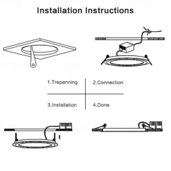Smart RGB Ceiling Light Downlight Recessed Light 5W/10W 85V-265V LED Colorful Remote Control Light Recessed Lighting