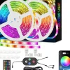 Smart RGB LED Strip Light 20M 10M Music Sync SMD 5050 65.6ft32.8ft Color Changing Bluetooth APP Control with Plug for Kitchen Bedroom Home TV Party