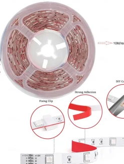 Smart RGB LED Strip Light 20M 10M Music Sync SMD 5050 65.6ft32.8ft Color Changing Bluetooth APP Control with Plug for Kitchen Bedroom Home TV Party