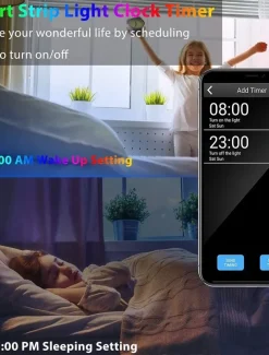 Smart RGB LED Strip Light 20M 10M Music Sync SMD 5050 65.6ft32.8ft Color Changing Bluetooth APP Control with Plug for Kitchen Bedroom Home TV Party