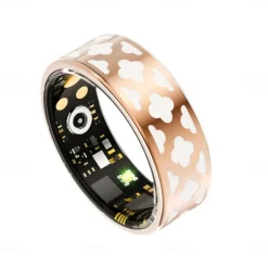 Smart Ring Enamel Color Heart Rate Blood Oxygen Blood Pressure Pedometer Fitness Tracker for Men and Women