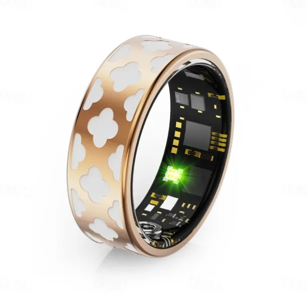 Smart Ring Enamel Color Heart Rate Blood Oxygen Blood Pressure Pedometer Fitness Tracker for Men and Women