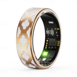 Smart Ring Enamel Color Heart Rate Blood Oxygen Blood Pressure Pedometer Fitness Tracker for Men and Women