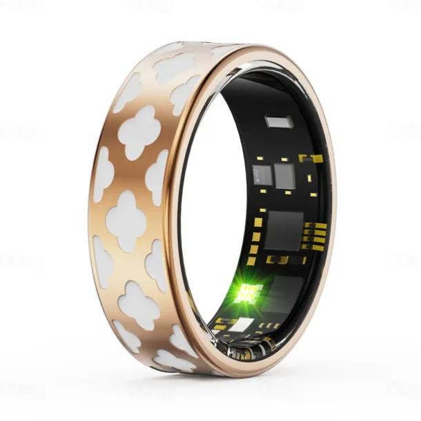 Smart Ring Enamel Color Heart Rate Blood Oxygen Blood Pressure Pedometer Fitness Tracker for Men and Women