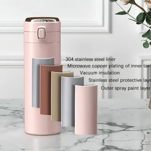 Smart Thermos Mug Mini Stainless Steel Thermos Cup Portable Leak Proof Water Cup with Filter Water Vacuum Tea Coffee Bottle Cup