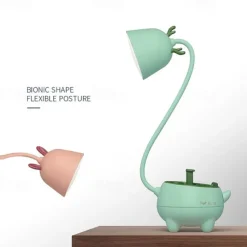 Smart Touch Desk Lamp Rechargeable Eye Protection Adjustable Brightness USB Charging For Bedroom Study Room Office DC 5V Pink Green White
