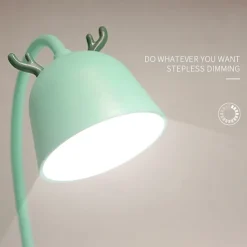 Smart Touch Desk Lamp Rechargeable Eye Protection Adjustable Brightness USB Charging For Bedroom Study Room Office DC 5V Pink Green White