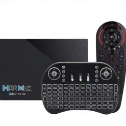 Smart TV Box H96 MAX RK3566 Quad Core Android 11.0 8GB RAM 128GB ROM 1080p 8K with Dual Wi-Fi 2.4G/5.0G Media Player Google Play Youtube