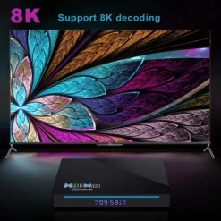 Smart TV Box H96 MAX RK3566 Quad Core Android 11.0 8GB RAM 128GB ROM 1080p 8K with Dual Wi-Fi 2.4G/5.0G Media Player Google Play Youtube