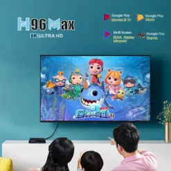 Smart TV Box H96 MAX RK3566 Quad Core Android 11.0 8GB RAM 128GB ROM 1080p 8K with Dual Wi-Fi 2.4G/5.0G Media Player Google Play Youtube