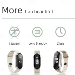 Smart Ultrasonic Mosquito Repellent Bracelet – Digital Watch with Pedometer, Body Temperature Display, USB Charging, Long-Term Wearable Protection