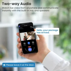 Smart Video Doorbell with Wireless Chime, Night Vision Camera, Two-Way Audio (T50 Beige (Including Dingdong, USB Cable))