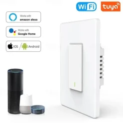 Smart Wall Light Switch 16A 3 Way Switch 1800W Tuya Smart Life Voice Control 2.4Ghz WiFi Push Button Work With Alexa Google Home