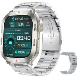 Smart Watch 2.01 inch Smartwatch Fitness Running Watch Bluetooth Pedometer Call Reminder Activity Tracker Compatible with Android iOS Women Men Hands-Free Calls Waterproof Media Control