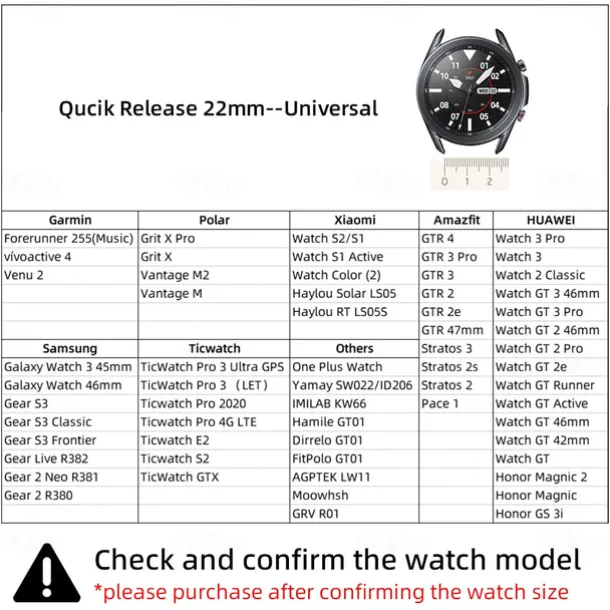 Smart Watch Band Compatible with Huawei HUAWEI WATCH GT 3 46mm Huawei Watch GT2 46mm Smartwatch Strap Adjustable Sport Band Replacement Wristband