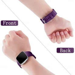 Smart Watch Band Compatible with Fitbit Versa 2 / Versa Lite / Versa SE / Versa Silicone Smartwatch Strap Soft Elastic Adjustable Sport Band Replacement Wristband
